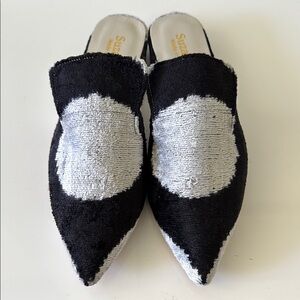 SUZANIART Velvet Mules Shoes 40/9.5-10